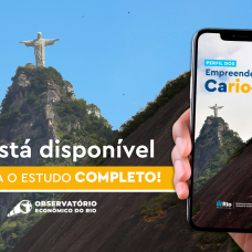 Capa do estudo Perfil dos Empreendedores Cariocas - Design: Julia Lacerda
